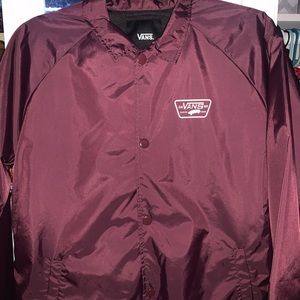 Bergundy Vans Windbreaker